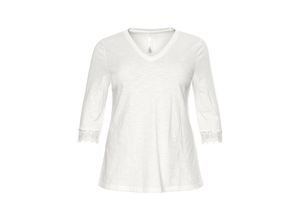 4061303033399 - Große Größen Shirt mit Spitze offwhite Gr44 46