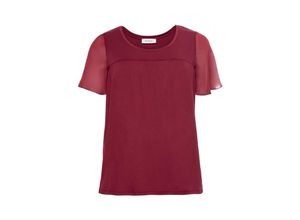 4061303033559 - Große Größen Shirt im Materialmix bordeaux Gr44 46