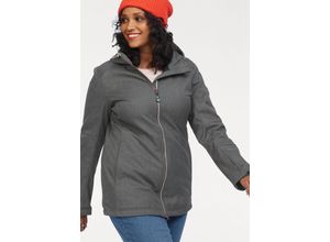 4061303043787 - Große Größen Softshelljacke anthrazit meliert Gr44