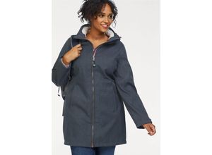 4061303044180 - Große Größen Softshelljacke marine meliert Gr44