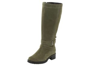 4061303091931 - Große Größen Weitschaftstiefel aus Leder mit Schnallenbändern oliv Gr41 4061303091931 - Große Größen Weitschaftstiefel aus Leder mit Schnallenbändern oliv Gr41