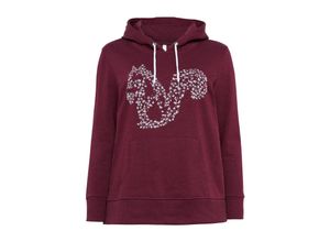 4061303098534 - Große Größen Sweatshirt mit Tier-Frontdruck bordeaux meliert Gr48 50