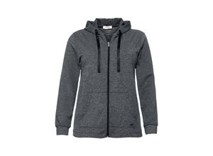 4061303149397 - Große Größen Sweatjacke aus Funktionsmaterial grau meliert Gr44 46