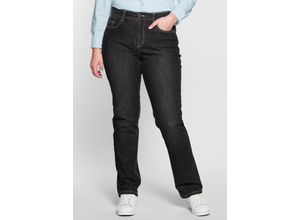 4061303314856 - Große Größen Gerade Jeans LANA mit Shaping-Einsatz black Denim Gr104