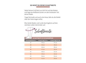 4061303327740 - Große Größen Weitschaftstiefel aus Leder mit Zierband braun Gr41