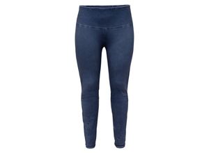 4061303442597 - Große Größen Leggings in Oil-washed-Optik mit Blumendruck marine Gr44