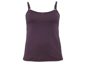 4061303765443 - Große Größen Top mit Spaghettiträgern in Rippqualität pflaume Gr56