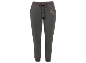 4061303816978 - Große Größen Joggpants mit Stickerei und Gummizugbund anthrazit meliert Gr50