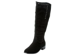 4061303854826 - Große Größen Weitschaftstiefel mit Nietenverzierung schwarz Gr43 4061303854826 - Große Größen Weitschaftstiefel mit Nietenverzierung schwarz Gr43