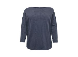 4061303882355 - Große Größen Sweatshirt mit Ringeln in Strukturqualität marine Gr48 50