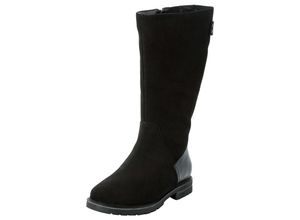 4061303919884 - Große Größen Weitschaftstiefel aus Leder mit Fellimitat schwarz Gr44