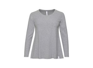 4061303999329 - Große Größen Langarmshirt in Ripp-Qualität grau meliert Gr48 50