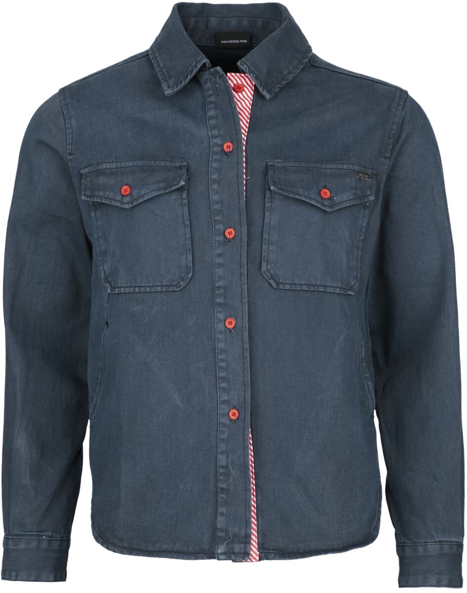 4061325297212 - Ethan Denim Shirt Langarmhemd blau in 3XL