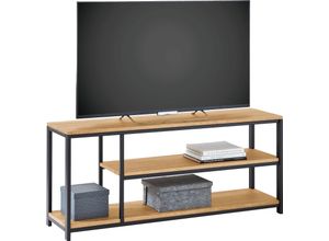 4061341322721 - Raumteiler NIEHOFF SITZMÖBEL braun (sw eiche) B135cm H58cm T36cm Massivholz Regale Regalsystem auch als Raumteiler nutzbar Balkeneeiche natur massiv