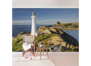 4061372759022 - Micasia - Vliestapete - Castle Point Leuchtturm Neuseeland - Fototapete Breit Größe HxB 190cm x 288cm