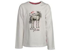 4061386198534 - Salt & Pepper - Langarmshirt THE HORSE YOU RIDE in weiß Gr116 122