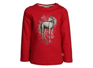 4061386198589 - Salt & Pepper - Langarmshirt THE HORSE YOU RIDE in lollipop red Gr116 122