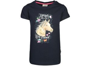 4061386209438 - Salt & Pepper - T-Shirt HORSES BEST FRIEND in navy Gr104 110