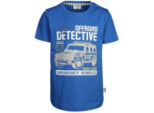 4061386211783 - SALT AND PEPPER - T-Shirt DETECTIVE GLOW IN THE DARK in strong blue Gr92 98