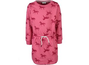 4061386251802 - Salt & Pepper - Langarm-Kleid HORSES AOP in pearl pink Gr92 98