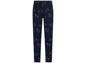 4061386307394 - SALT AND PEPPER - Thermo-Leggings HORSES OUTLINES in navy Gr128