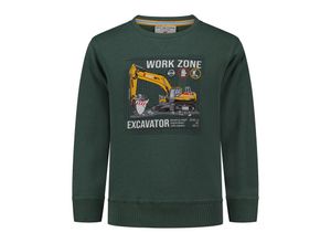 4061386311988 - Salt & Pepper - Sweatshirt NO LIMITS - EXCAVATOR in pine green Gr116 122