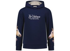 4061386312213 - Salt & Pepper - Kapuzen-Sweatshirt HORSE WORLD - BE UNIQUE in true navy Gr104 110