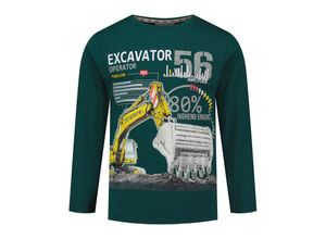 4061386313357 - Salt & Pepper - Langarmshirt CHALLENGE - EXCAVATOR GLOW in smaragd green Gr92 98