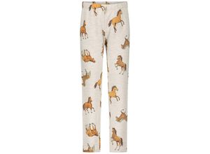 4061386319373 - Salt & Pepper - Leggings HORSE WORLD - HORSES AOP in oatmeal melange Gr98