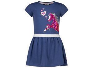 4061386341930 - Salt & Pepper - Kurzarmkleid PAILLETTEN HORSE in diva blue Gr104 110