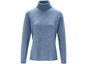 4061389002760 - Rollkragen-Pullover aus Schurwolle und Kaschmir blau 38