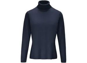 4061389005433 - Rollkragen-Pullover aus Schurwolle und Kaschmir blau 36