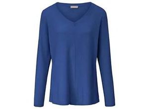 4061389047297 - V-Pullover aus 100% Premium-Kaschmir blau 48