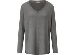 4061389055315 - V-Pullover aus 100% Premium-Kaschmir grau 38