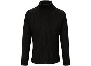4061389087439 - Rollkragen-Pullover aus 100% Schurwolle-Merino schwarz 38