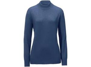 4061389183278 - Stehbund-Pullover Modell Sabrina Seide Kaschmir blau 50