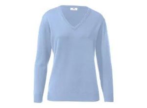 4061389189515 - V-Pullover aus 100% Schurwolle Pure Tasmanian Wool blau 38