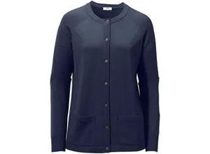 4061389221987 - Strickjacke aus 100%Schurwolle Pure Tasmanian Wool blau 44 4061389221987 - Strickjacke aus 100%Schurwolle Pure Tasmanian Wool blau 44