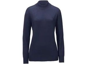 4061389228887 - Stehbund-Pullover Modell Sabrina Seide Kaschmir blau 44