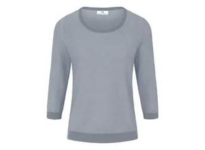 4061389229402 - Rundhals-Pullover aus 100% SUPIMA®-Baumwolle blau 44