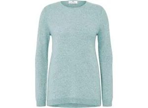 4061389232587 - Rundhals-Pullover aus 100% Premium-Kaschmir Cashmere grün 38