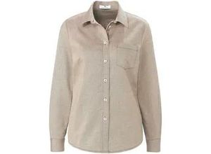 4061389287013 - Bluse Hemdkragen beige 46