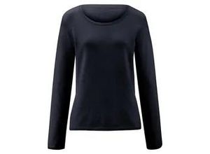 4061389307285 - Rundhals-Pullover aus 100% Premium-Kaschmir Cashmere blau 40