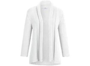 4061389332577 - PETER HAHN Strickcardigan Damen Baumwolle weiß