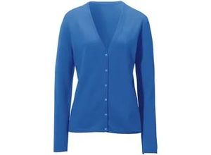 4061389338746 - Strickjacke aus 100% Premium-Kaschmir Modell Cora Cashmere blau 40