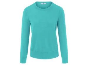 4061389518650 - Rundhals-Pullover aus 100% SUPIMA®-­Baumwolle türkis 44