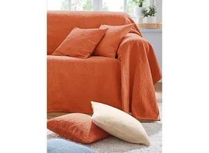 4061389551565 - Überwurf für Couch und Bett ca 160x270cm orange