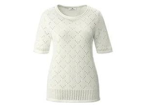 4061389800847 - Rundhals-Pullover ­1 2-Arm weiss 38