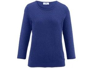 4061389923799 - Rundhals-Pullover aus 100% Baumwolle Supima blau 38