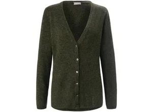 4061389952621 - Strickjacke tiefem V-Ausschnitt grün 46